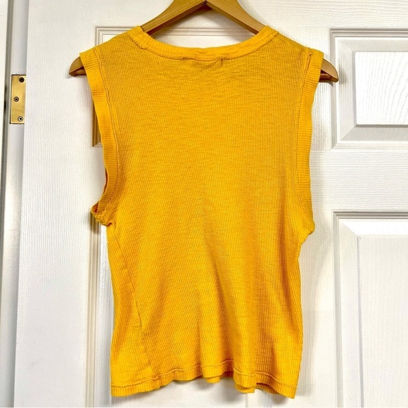 FREE PEOPLE WE THE FREE Georgie Muscle Tee in Gold women’s size XS - Picture 7 of 9